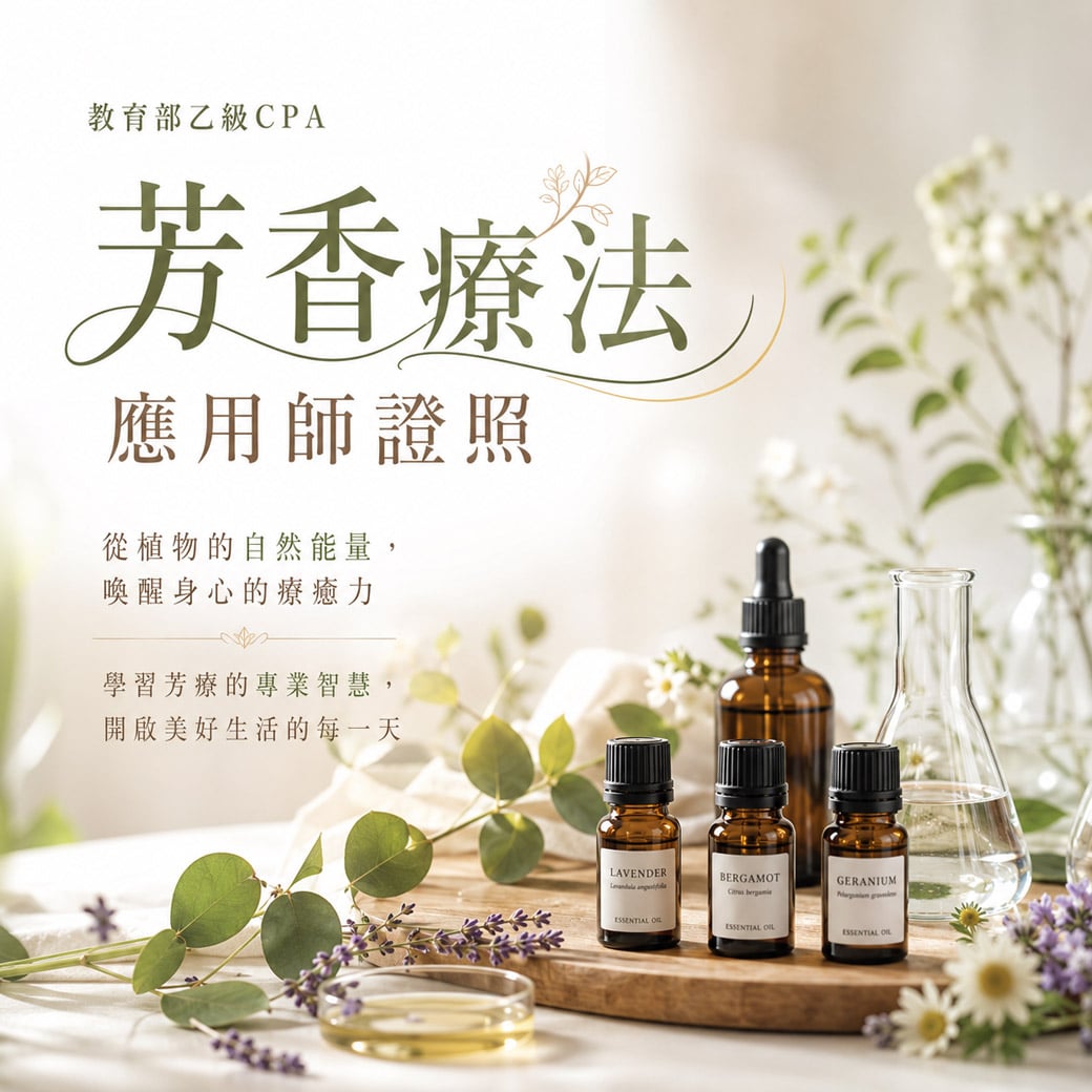【教育部乙級 CPA】芳香療法應用師證照（台中平日班）