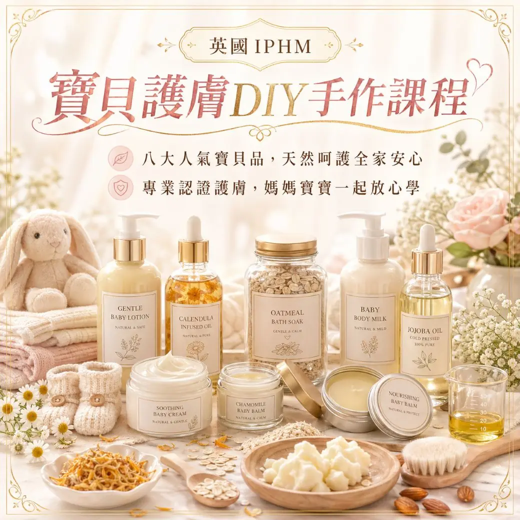 【英國 IPHM】寶貝護膚DIY手作課程